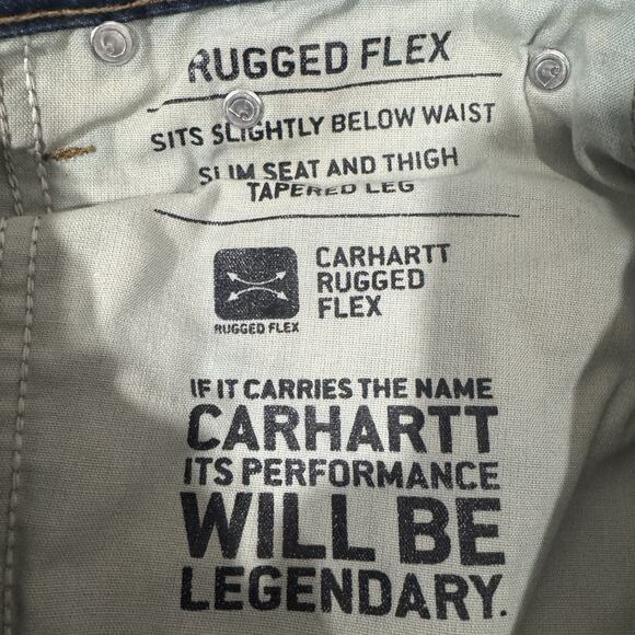 Carhartt Rugged Flex Straight Jeans Men’s 40x30 Dark Wash Stretch Workwear - Picture 8 of 8